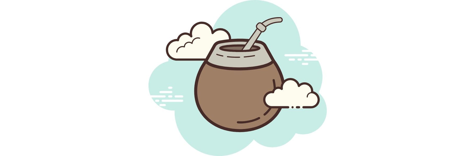 Logo d'une calebasse en courge et d'un bombilla 